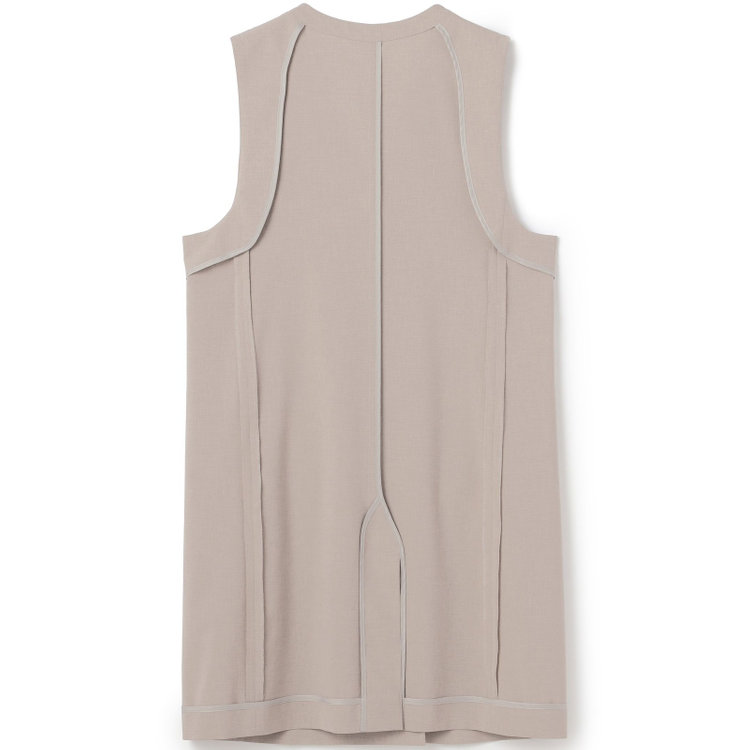 シルバーライン 【SL】【年間】ノーカラーダブル釦ジレ/モカベージュ/4S 茶淡色