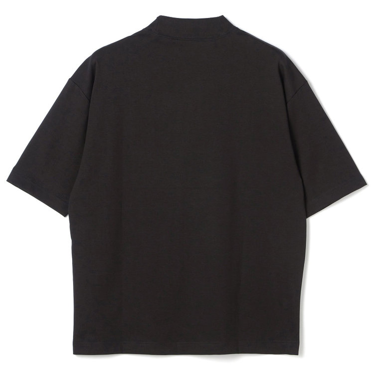 スーツセレクト 【RBC/五分袖】プレミアムコットンTシャツ / モックネック / ブラック 黒