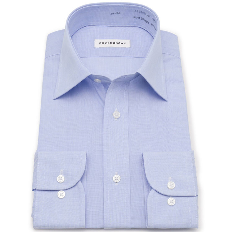 ソノタ 【発送在庫あり】 【形態安定】ワイドカラーワイシャツ/ブルー 青濃色