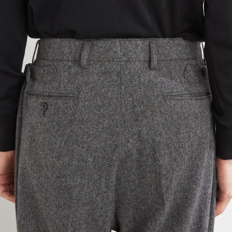 シルバーライン 【Take.it.easy】【秋冬】2タックワイドパンツ/グレー×ドネガルツイード/※裾上げ必要 グレー濃色