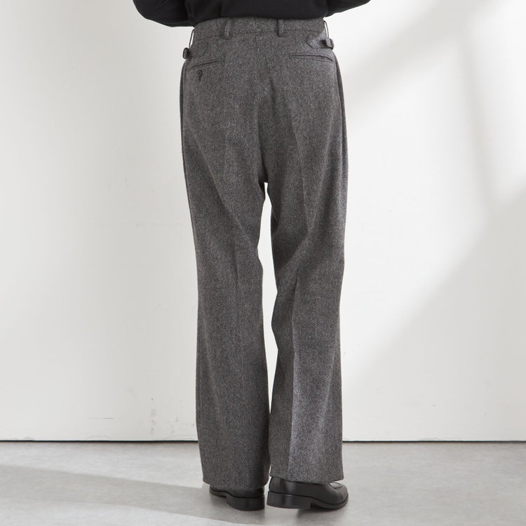 シルバーライン 【Take.it.easy】【秋冬】2タックワイドパンツ/グレー×ドネガルツイード/※裾上げ必要 グレー濃色