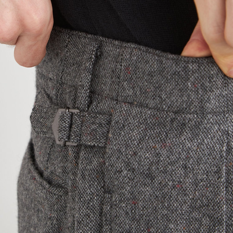 シルバーライン 【Take.it.easy】【秋冬】2タックワイドパンツ/グレー×ドネガルツイード/※裾上げ必要 グレー濃色