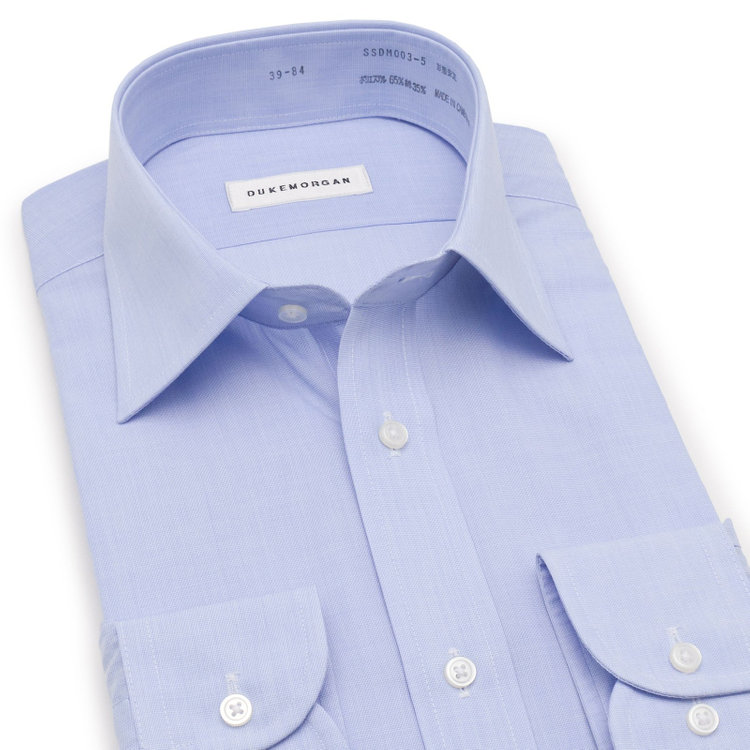 ソノタ 【発送在庫あり】 【形態安定】ワイドカラーワイシャツ/ブルー 青濃色