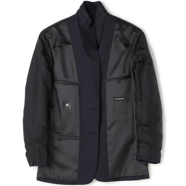 ソノタ 【BLACK LINE】2釦シングルジャケット/ネイビー/NEW ZEALAND WOOL MIX 紺中間