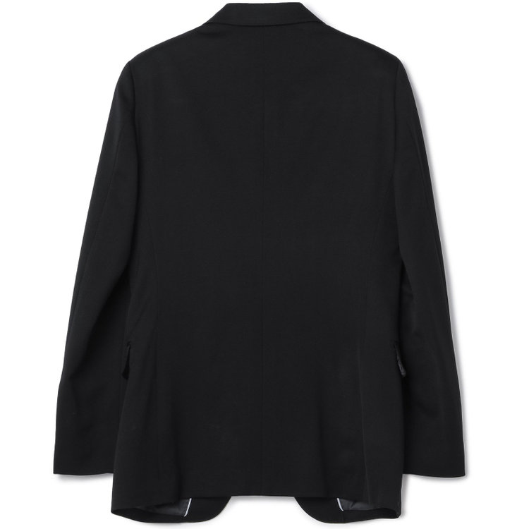 シルバーライン 【CLASSICO TAPERED】【年間】【フォーマル対応可】2釦シングルフォーマルスーツ 1タック/ブラック×ソリッド/BISHU JAPAN FABRIC Super100's/ウエストサイドアジャスター仕様/※裾上げ必要 黒