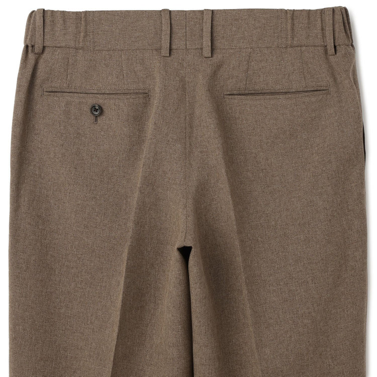 シルバーライン 【RBC】【春夏】2タックパンツ/ブラウン/ウエストシャーリング仕様/4S SUSTAINABILITY&ECOLOGY FABRIC/※裾上げ済仕様 茶中間