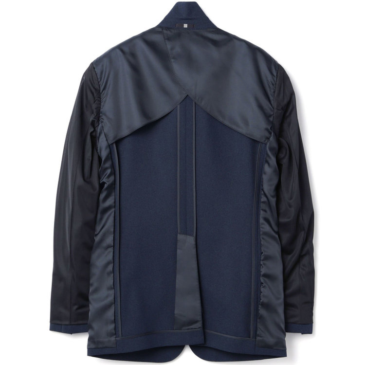 ブラックライン 【SLIM TAPERED_2】【年間】2釦シングルスーツ 0タック/ネイビー/ウエストシャーリング/4S SUSTAINABILITY&ECOLOGY FABRIC/ウォッシャブル/※パンツ裾上げ済仕様 紺中間