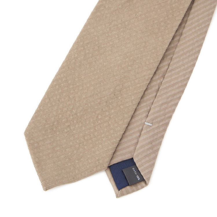 シルバーライン 【SILVER LINE】コットンソリッド系ネクタイ 8.0cm幅/ベージュ その他