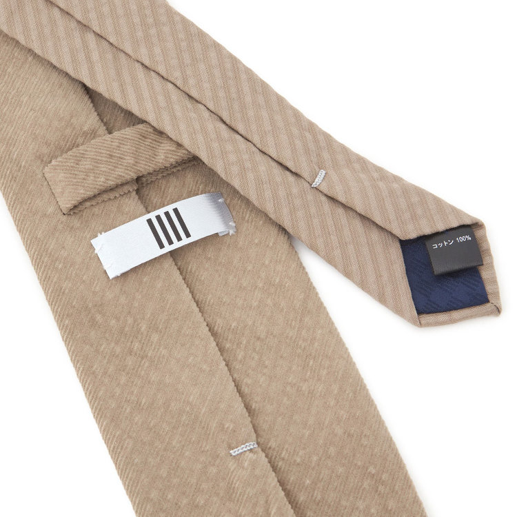 シルバーライン 【SILVER LINE】コットンソリッド系ネクタイ 8.0cm幅/ベージュ その他