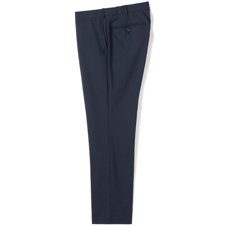ブラックライン 【SLIM TAPERED】【BLACK LINE】【春夏】2釦シングルスーツ/ネイビー/ウエストムーブ/NZ WOOL Super170's/SHOWER CLEAN/※パンツ裾上げ済仕様 紺中間