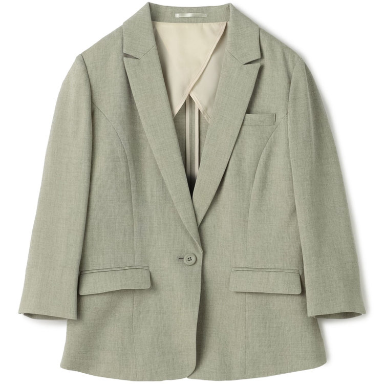 ブラックライン 【WEB限定/OUTLET】【SL】【春夏】1釦シングル七分袖ジャケット/グリーン/ウォッシャブル グリーン系(緑)