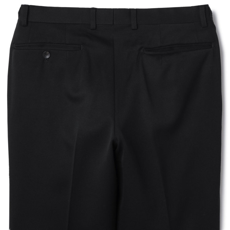 シルバーライン 【CLASSICO TAPERED】【年間】【フォーマル対応可】2釦シングルフォーマルスーツ 1タック/ブラック×ソリッド/BISHU JAPAN FABRIC Super100's/ウエストサイドアジャスター仕様/※裾上げ必要 黒