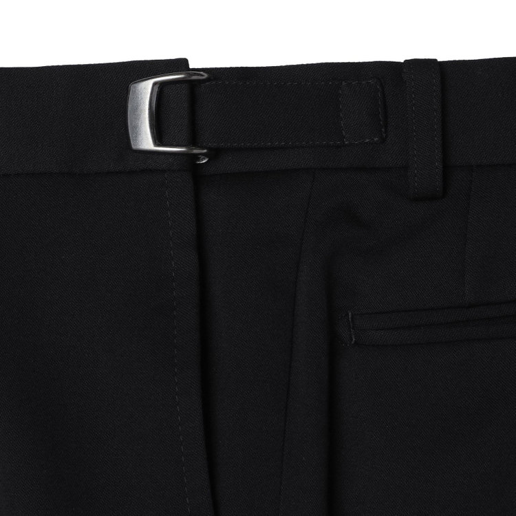 シルバーライン 【CLASSICO TAPERED】【年間】【フォーマル対応可】2釦シングルフォーマルスーツ 1タック/ブラック×ソリッド/BISHU JAPAN FABRIC Super100's/ウエストサイドアジャスター仕様/※裾上げ必要 黒