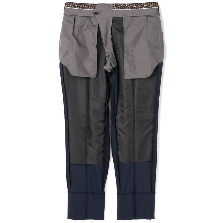 ブラックライン 【SLIM TAPERED】【BLACK LINE】【春夏】2釦シングルスーツ/ネイビー/ウエストムーブ/NZ WOOL Super170's/SHOWER CLEAN/※パンツ裾上げ済仕様 紺中間