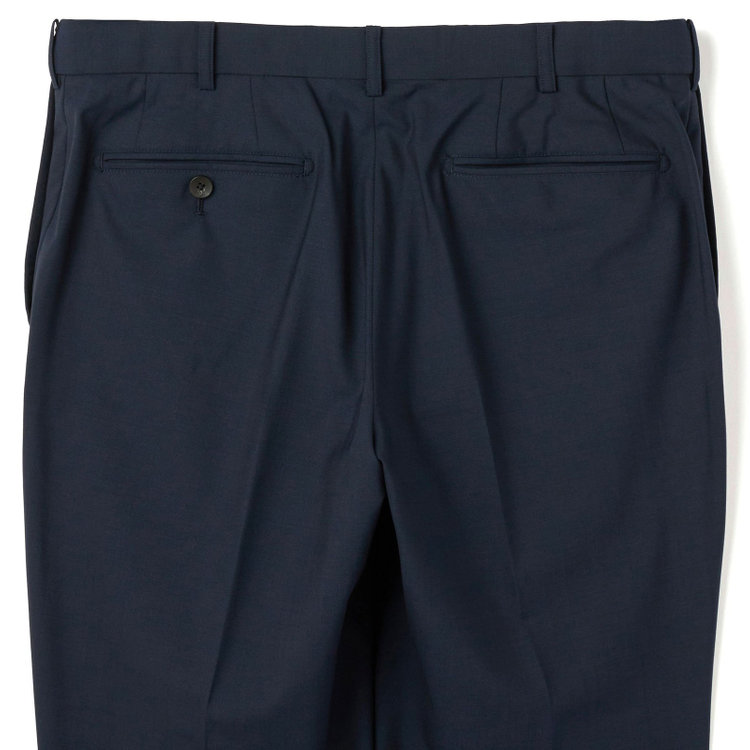 ブラックライン 【SLIM TAPERED】【BLACK LINE】【春夏】2釦シングルスーツ/ネイビー/ウエストムーブ/NZ WOOL Super170's/SHOWER CLEAN/※パンツ裾上げ済仕様 紺中間