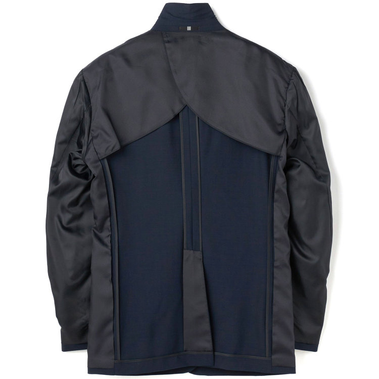 ブラックライン 【SLIM TAPERED】【BLACK LINE】【春夏】2釦シングルスーツ/ネイビー/ウエストムーブ/NZ WOOL Super170's/SHOWER CLEAN/※パンツ裾上げ済仕様 紺中間