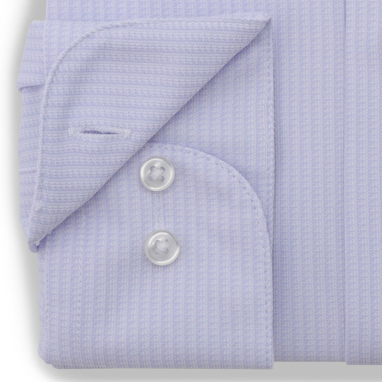 ブラックライン 【発送在庫あり】【BLACK LINE】ボタンダウンワイシャツ/パープル＆ホワイト×ドビーストライプ/「4S」スーパーノンアイロン・ストレッチ 紫中間