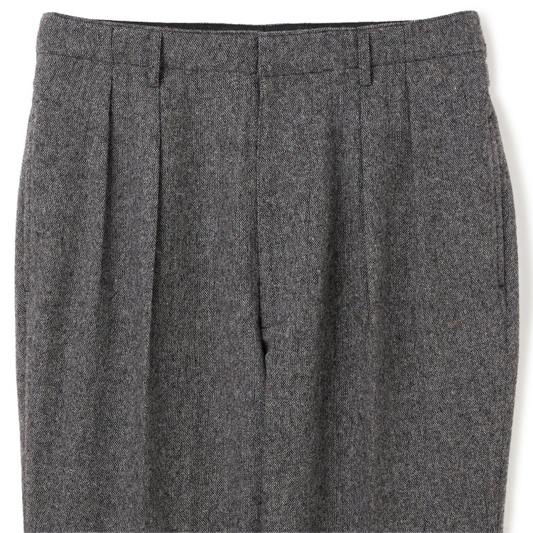 シルバーライン 【Take.it.easy】【秋冬】2タックワイドパンツ/グレー×ドネガルツイード/※裾上げ必要 グレー濃色