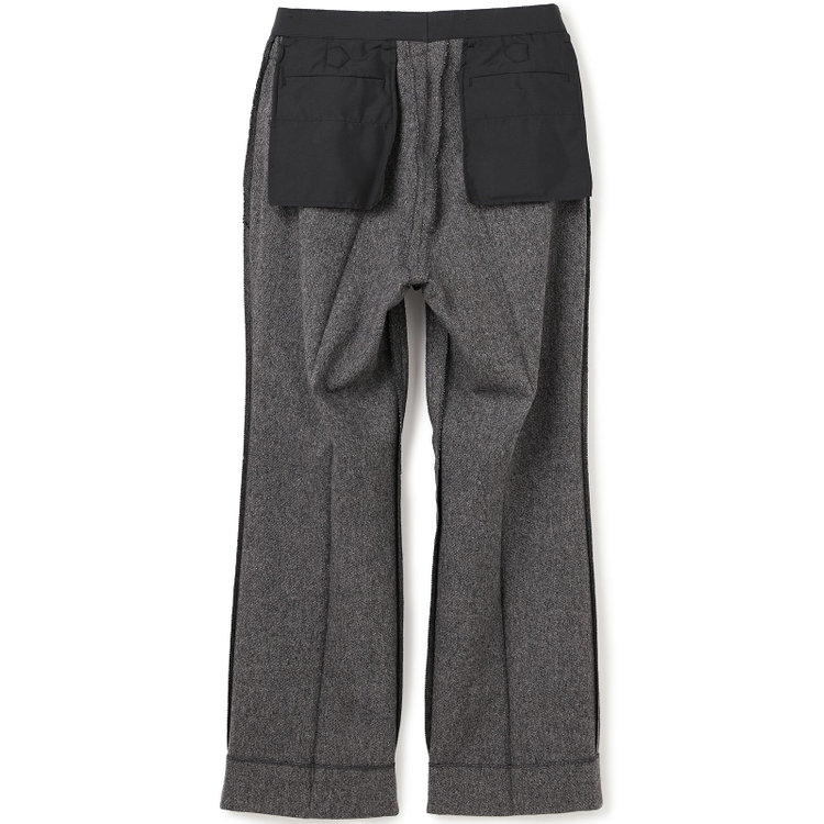 シルバーライン 【Take.it.easy】【秋冬】2タックワイドパンツ/グレー×ドネガルツイード/※裾上げ必要 グレー濃色