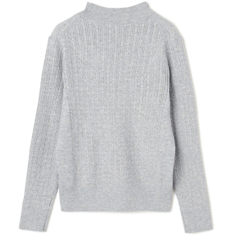 シルバーライン 【SL】【秋冬】 ハイネック ニットセーター/グレー/マシンウォッシャブル グレー淡色