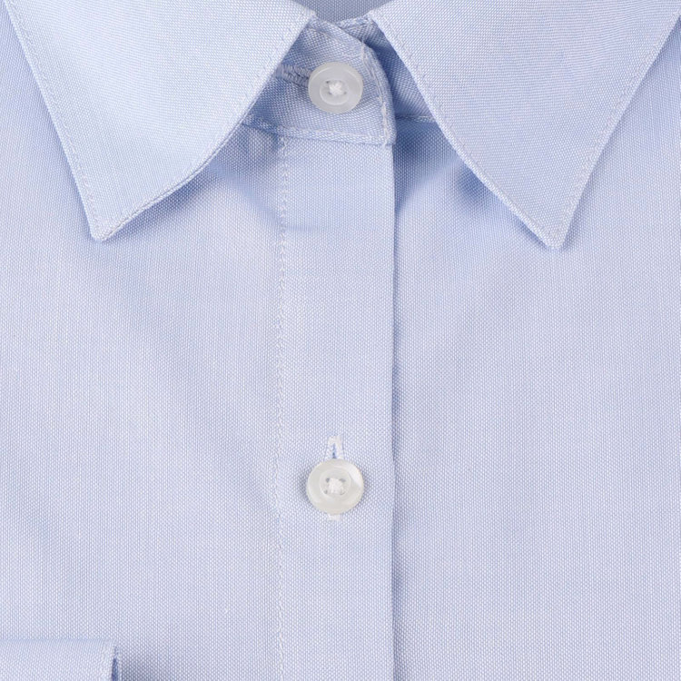 シルバーライン 【WEB限定/OUTLET】【SL/長袖】レギュラーカラーブラウス/ブルー×ソリッド ブルー系(青)