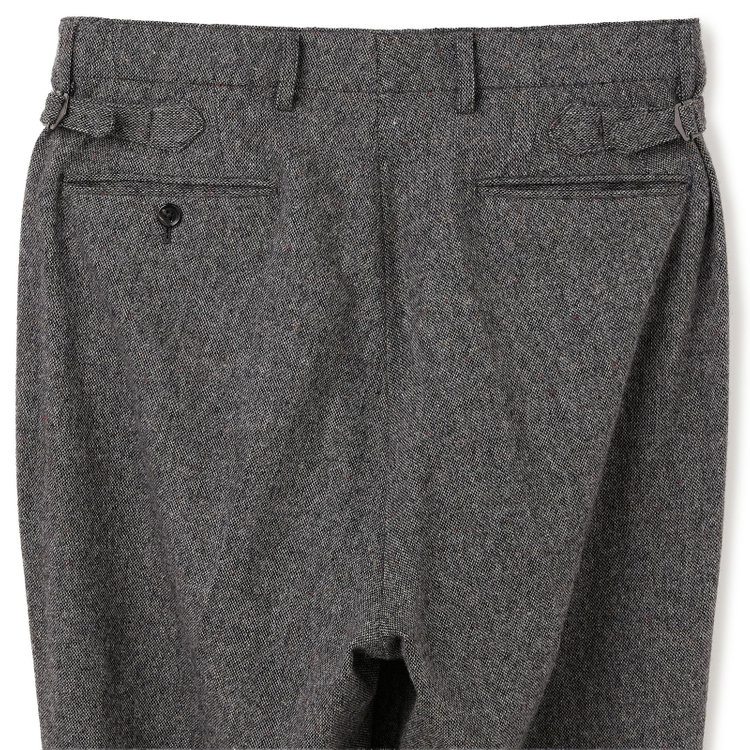 シルバーライン 【Take.it.easy】【秋冬】2タックワイドパンツ/グレー×ドネガルツイード/※裾上げ必要 グレー濃色