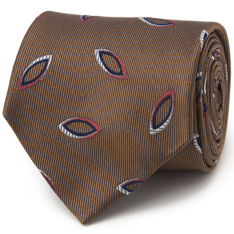 シルバーライン 【SILVER LINE】シルク小紋ネクタイ 8.5cm幅/ブラウン/SARUTAHIKO COFFEE その他