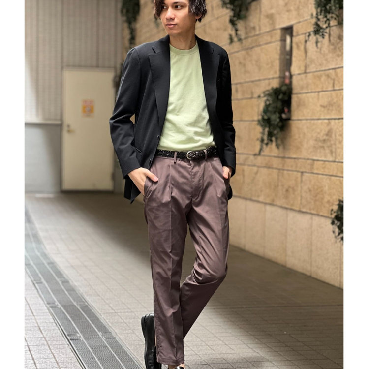 スーツセレクト 【WEB限定/OUTLET】【RBC】【春夏】コーディネートパンツ付き/ワイドラペル2釦シングルスーツ 1タック/ブラック×シアサッカー+グレーブラウンパンツ/ウエストシャーリング/ウォッシャブル/※パンツ裾上げ済仕様 ブラック系(黒)