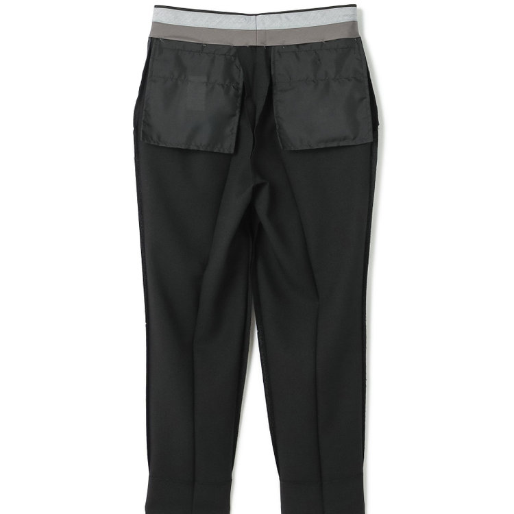 ブラックライン 【発送在庫あり】【RBC】【春夏】2タックパンツ/ブラック/サイド尾錠/4S SUSTAINABILITY&ECOLOGY FABRIC/※裾上げ済仕様 黒