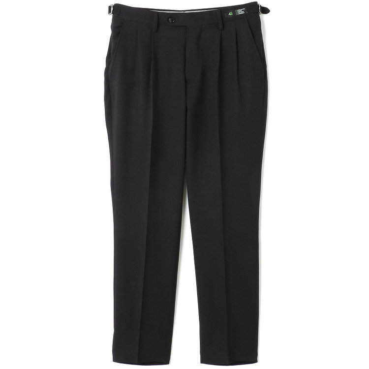 ブラックライン 【発送在庫あり】【RBC】【春夏】2タックパンツ/ブラック/サイド尾錠/4S SUSTAINABILITY&ECOLOGY FABRIC/※裾上げ済仕様 黒