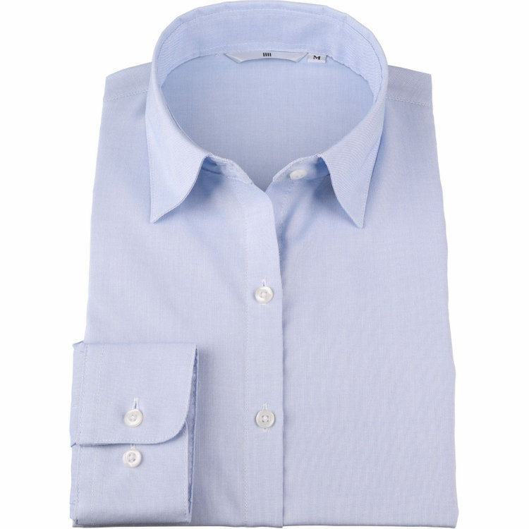 シルバーライン 【WEB限定/OUTLET】【SL/長袖】レギュラーカラーブラウス/ブルー×ソリッド ブルー系(青)