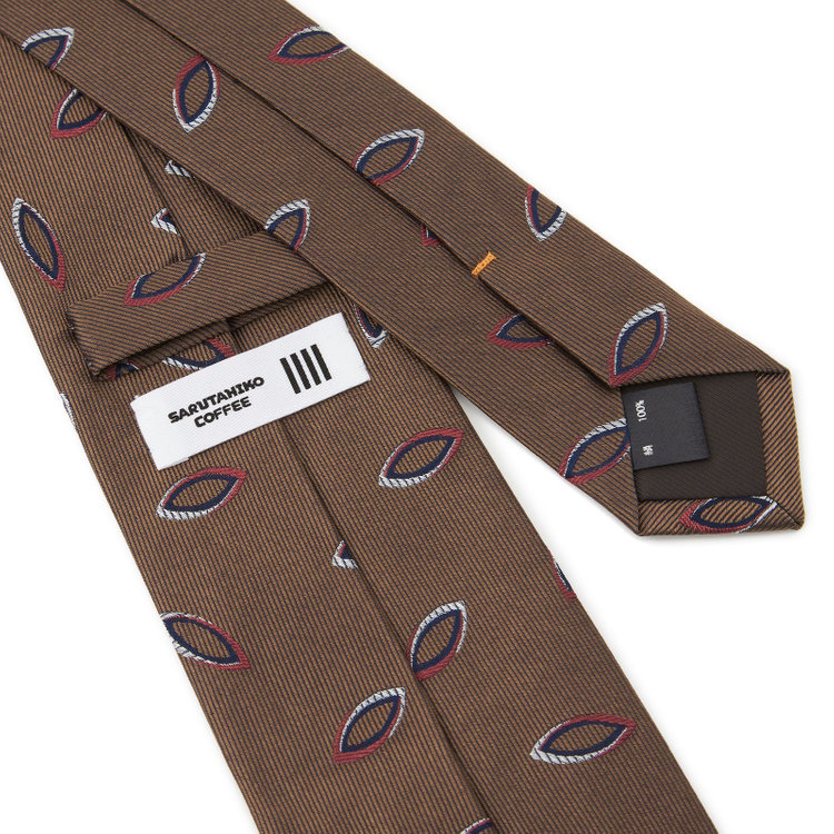シルバーライン 【SILVER LINE】シルク小紋ネクタイ 8.5cm幅/ブラウン/SARUTAHIKO COFFEE その他