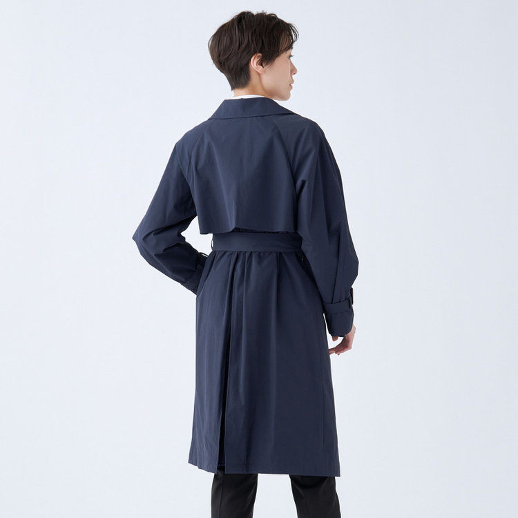 スーツセレクト 【SUIT SELECT×Samantha Thavasa】バックプリーツ トレンチコート/ネイビー 紺中間