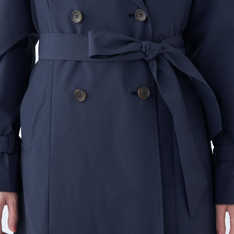 スーツセレクト 【SUIT SELECT×Samantha Thavasa】バックプリーツ トレンチコート/ネイビー 紺中間