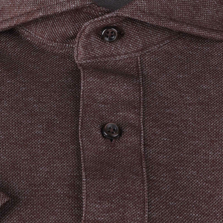 スーツセレクト 【発送在庫あり】【RBC/半袖】カッタウェイビズポロシャツ プルオーバータイプ/ブラウン/4S コットンブレンド ブラウン系(茶)