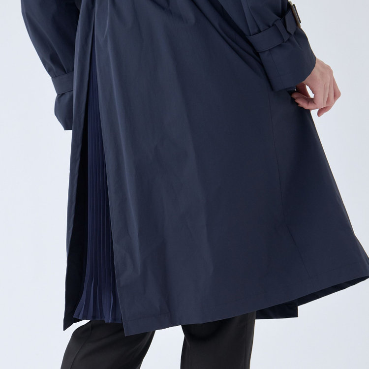 スーツセレクト 【SUIT SELECT×Samantha Thavasa】バックプリーツ トレンチコート/ネイビー 紺中間