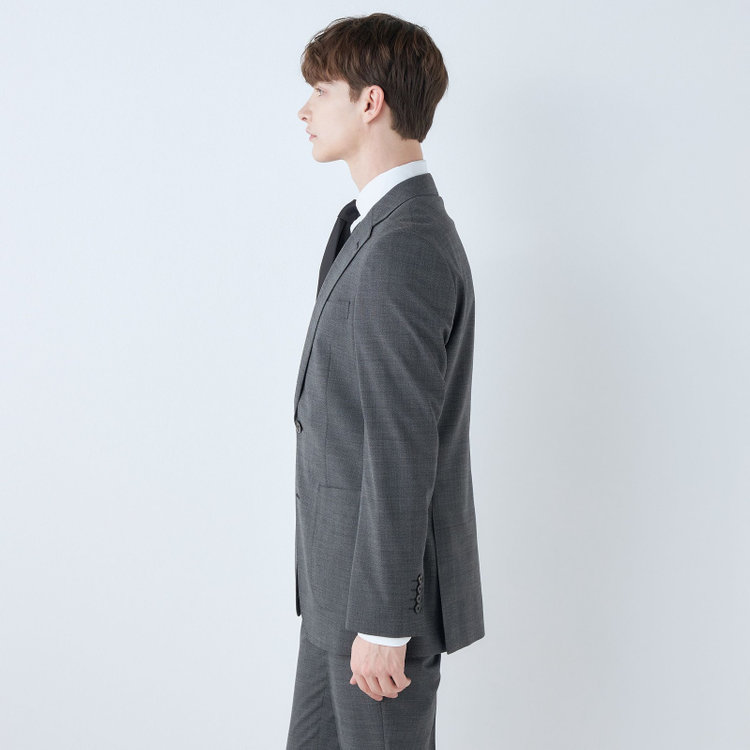 シルバーライン 【4S CROSS】【春夏】セットアップジャケット/グレー/パッチポケット グレー中間