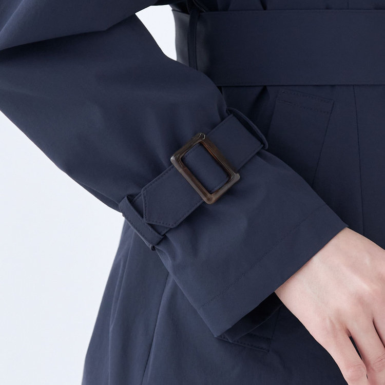 スーツセレクト 【SUIT SELECT×Samantha Thavasa】バックプリーツ トレンチコート/ネイビー 紺中間