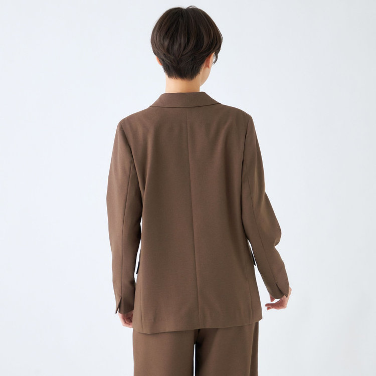 シルバーライン 【SL】【秋冬】4釦1掛けダブルジャケット/ブラウン/2WAYストレッチ/ウォッシャブル 茶中間