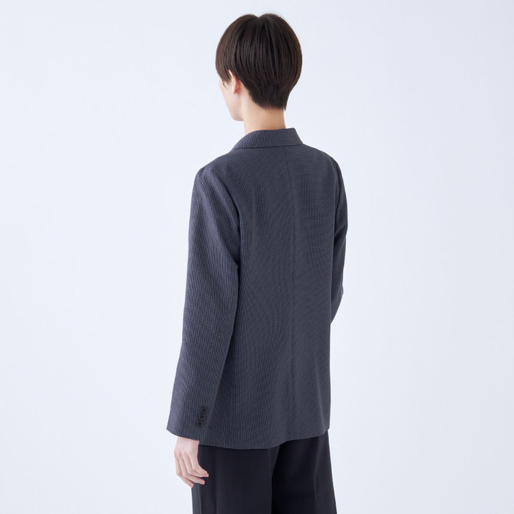 スーツセレクト 【RELAX TAPERED_2】【秋冬】4釦1掛けダブルジャケット/ネイビー×ガンクラブチェック/ウォッシャブル ネイビー系(紺)