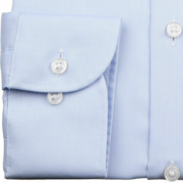 SUIT SELECT　アウトレット 【WEB限定/OUTLET/汚れ・キズ等有】【BL-3】【形態安定】タブカラードレスワイシャツ/ブルー×ドビー/Oil guard 青中間