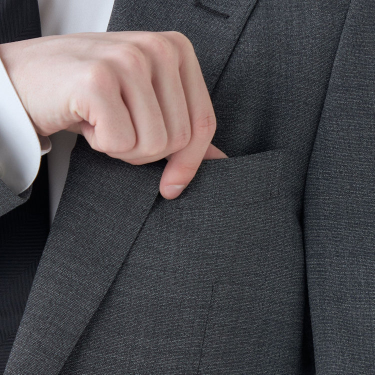 シルバーライン 【4S CROSS】【春夏】セットアップジャケット/グレー/パッチポケット グレー中間