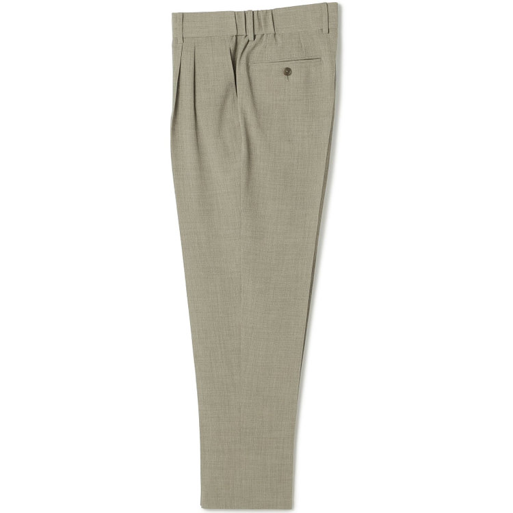 シルバーライン 【RBC】【春夏】2タックテーパードパンツ/カーキ/ドローコード/ウエストシャーリング/※裾上げ済仕様 黄淡色