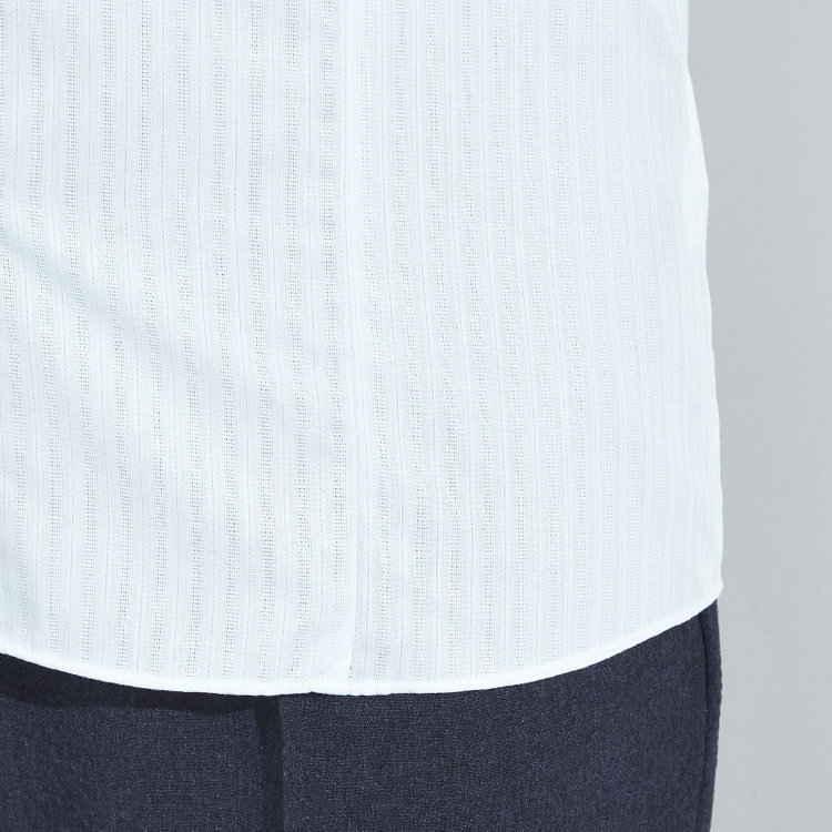 ソノタ 【SUIT SELECT×Samantha Thavasa】【長袖】リボン&フリル取り外しスキッパー/ミント×ドビーストライプ 緑淡色