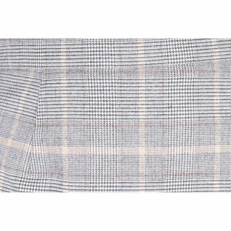 ブラックライン 【WEB限定/OUTLET】【SL】【秋冬】ロング丈タイト巻きスカート/グレー＆ブラウン×チェック/ソフトサーモ グレー系(灰)