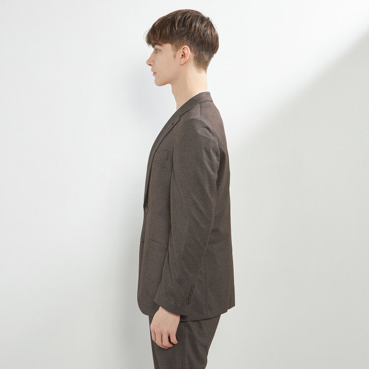 シルバーライン 【CLASSICO TAPERED】【春夏】2釦シングルジャケット/ブラウン/パッチポケット/4S SUSTAINABILITY&ECOLOGY FABRIC 茶濃色