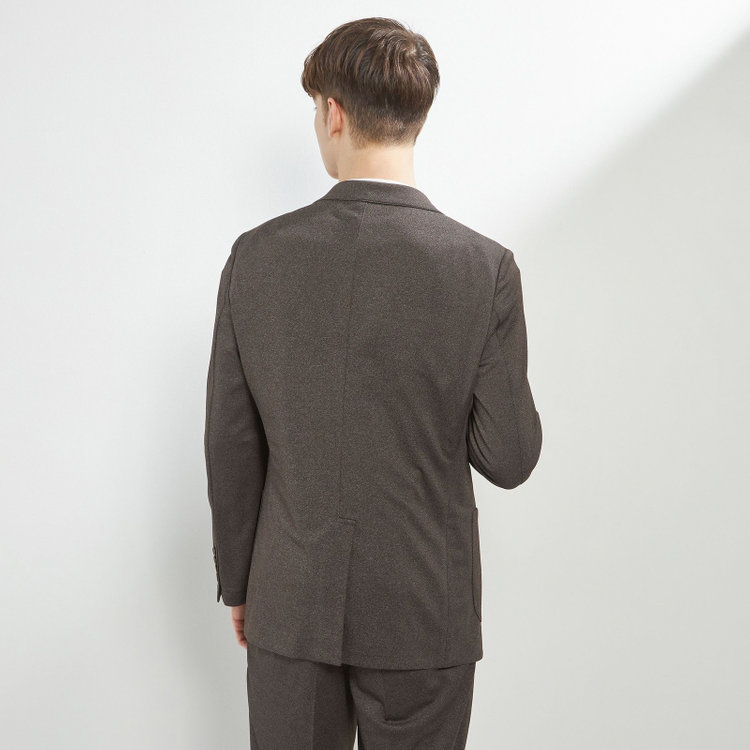 シルバーライン 【CLASSICO TAPERED】【春夏】2釦シングルジャケット/ブラウン/パッチポケット/4S SUSTAINABILITY&ECOLOGY FABRIC 茶濃色
