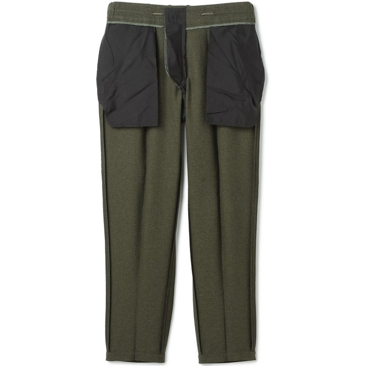 シルバーライン 【発送在庫あり】【RBC】【秋冬】3釦段返りシングルスーツ 2タック/カーキ/パッチポケット/ドローコード&ウエストシャーリング/※パンツ裾上げ済仕様 緑中間