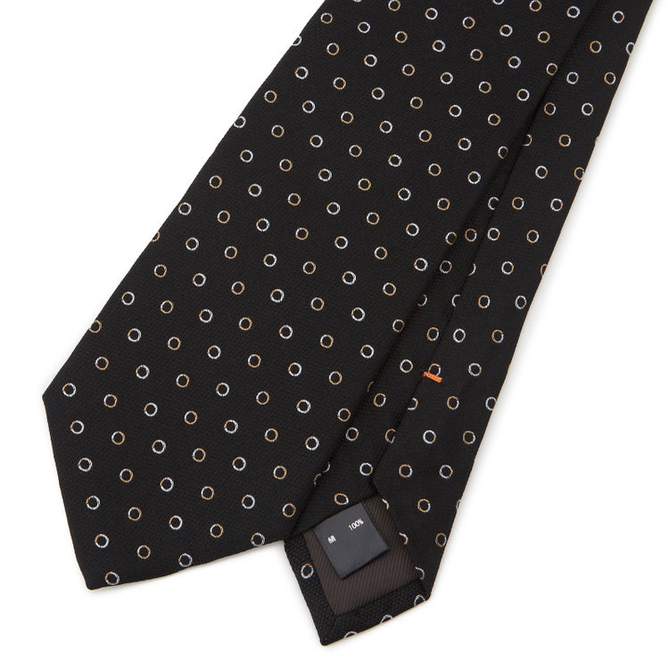 シルバーライン 【SILVER LINE】シルク小紋ネクタイ 8.5cm幅/ブラック/SARUTAHIKO COFFEE その他