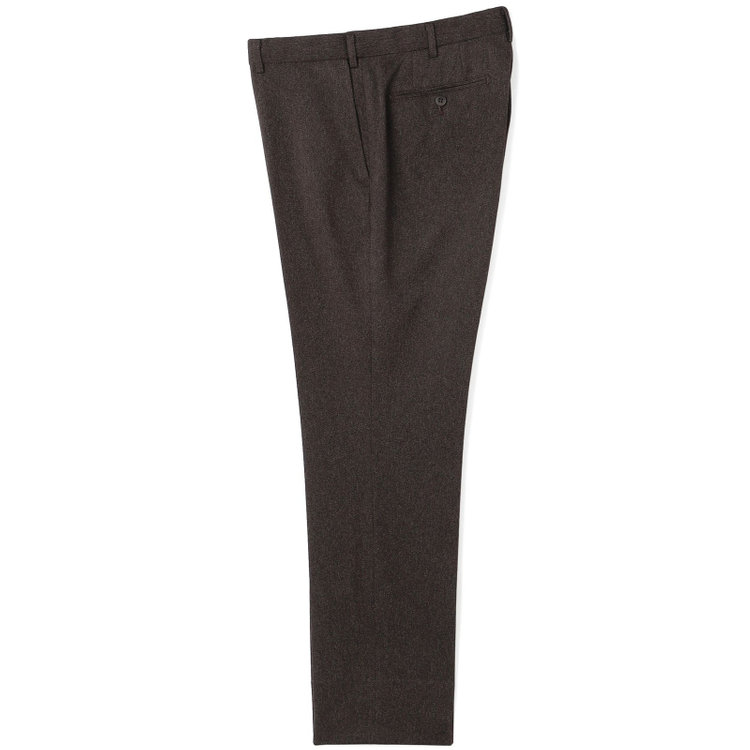 ブラックライン 【SLIM TAPERED】【秋冬】ポリエステル0タックテーパードパンツ/ブラウン/ウエストムーブ/ウォッシャブル/4S スーパーストレッチ/裾上げ済み仕様 茶中間
